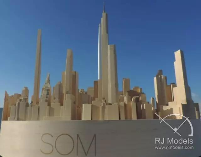 SOM在纽约市的超高层建筑项目1:1000