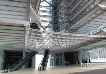 香港汇丰银行总部中庭三维建筑模型由诺曼福斯特